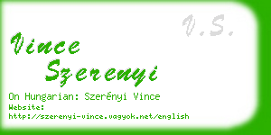 vince szerenyi business card